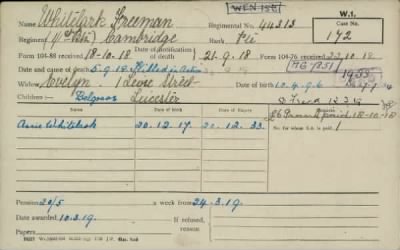 Thumbnail for 189/1000/WHI-WHI, Whitehouse J-Whiting D > Whitelark, Freeman (44313)