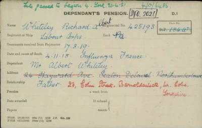 Thumbnail for 189/1000/WHI-WHI, Whitehouse J-Whiting D > Whiteley, Richard Albert (425193)