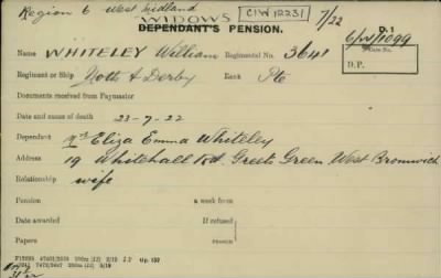 Thumbnail for 189/1000/WHI-WHI, Whitehouse J-Whiting D > Whiteley, William (3641)