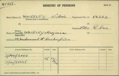 Thumbnail for 189/1000/WHI-WHI, Whitehouse J-Whiting D > Whiteley, William (84322)