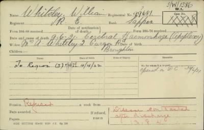 Thumbnail for 189/1000/WHI-WHI, Whitehouse J-Whiting D > Whiteley, William (214430)