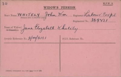 Thumbnail for 189/1000/WHI-WHI, Whitehouse J-Whiting D > Whitely, John Wm (369731)