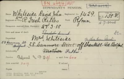 Thumbnail for 189/1000/WHI-WHI, Whitehouse J-Whiting D > Whiteside, David John (5429)