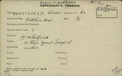 Thumbnail for 189/1000/WHI-WHI, Whitehouse J-Whiting D > Whitefield, Charles (62)