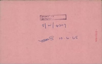 Thumbnail for 189/1000/WHI-WHI, Whitehouse J-Whiting D > Whitfield, Fredk (Tr/11025)