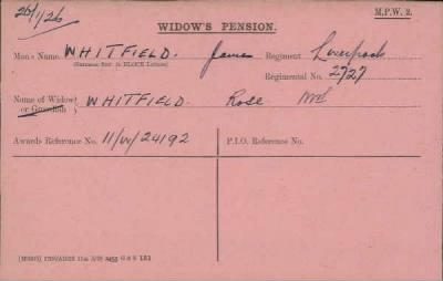 Thumbnail for 189/1000/WHI-WHI, Whitehouse J-Whiting D > Whitfield, James (2727)