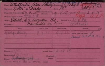 Thumbnail for 189/1000/WHI-WHI, Whitehouse J-Whiting D > Whitfield, John Henry (71393)