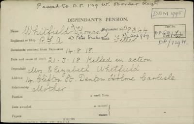 Thumbnail for 189/1000/WHI-WHI, Whitehouse J-Whiting D > Whitfield, Thomas (8344)