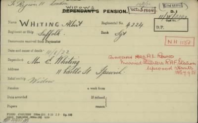 Thumbnail for 189/1000/WHI-WHI, Whitehouse J-Whiting D > Whiting, Albert (4224)