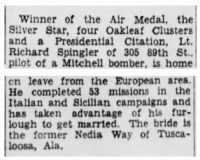 Thumbnail for Spingler, Richard H_Brooklyn Daily Eagle_NY_Mon_20 March 1944_Pg 12.JPG