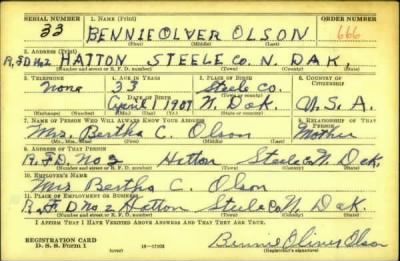 Thumbnail for Bennie Olver > Olson, Bennie Olver (1909)