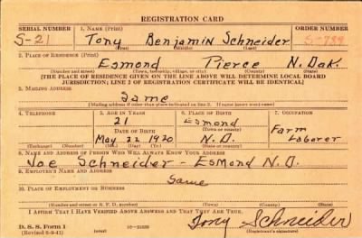 Thumbnail for Tony Benjamin > Schneider, Tony Benjamin (1920)