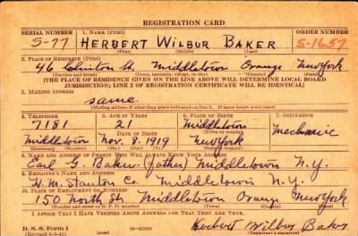 Thumbnail for Herbert Wilbur > Baker, Herbert Wilbur (1919)