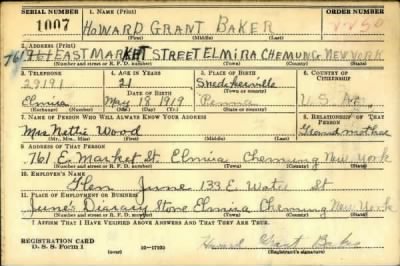 Thumbnail for Howard Grant > Baker, Howard Grant (1919)