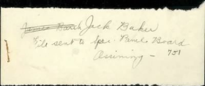 Thumbnail for Jack > Baker, Jack (1897)