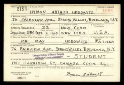 Thumbnail for Hyman Arthur > Liebowitz, Hyman Arthur (1918)