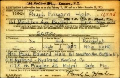 Thumbnail for Paul Edward > Hale, Paul Edward (1897)