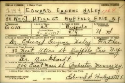 Thumbnail for Edward Eugene > Haley, Edward Eugene (1917)