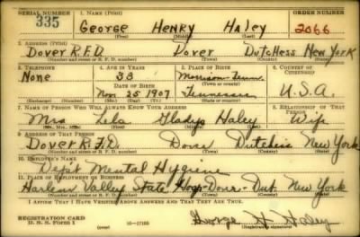 Thumbnail for George Henry > Haley, George Henry (1907)