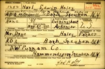 Thumbnail for Harl Edwin > Haley, Harl Edwin (1910)