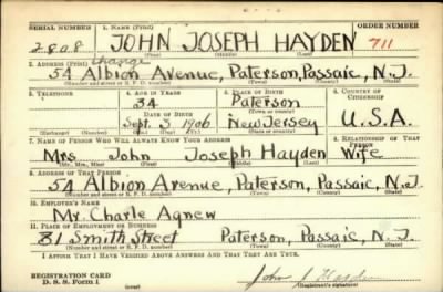 Thumbnail for John Joseph > Hayden, John Joseph (1906)