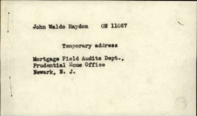 Thumbnail for John Waldo > Hayden, John Waldo (1902)