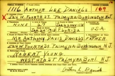 Thumbnail for Arthur Lee > Daniels, Arthur Lee (1913)