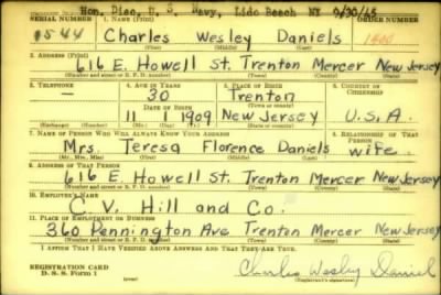 Thumbnail for Charles Wesley > Daniels, Charles Wesley (1909)