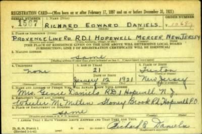 Thumbnail for Richard Edward > Daniels, Richard Edward (1921)