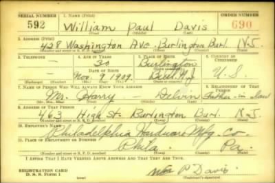 Thumbnail for William Paul > Davis, William Paul (1909)