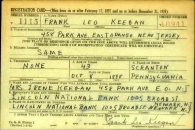 Thumbnail for Frank Leo > Keegan, Frank Leo (1898)