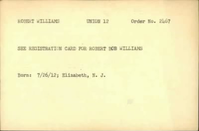 Thumbnail for Robert > Williams, Robert (1911)