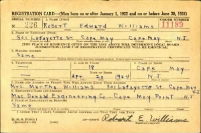 Robert Edward > Williams, Robert Edward (1924)