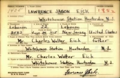 Thumbnail for Lawrence Jason > Eick, Lawrence Jason (1918)