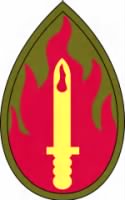 Thumbnail for PVT John Skrovan---63rd Infantry Division shoulder sleeve insignia Blood and Fire.png