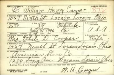 Thumbnail for William Henry > Cooper, William Henry (1906)