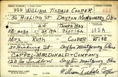 Thumbnail for William Tisdale > Cooper, William Tisdale (1916)