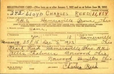 Thumbnail for Lloyd Charles > Reed, Lloyd Charles (1923)