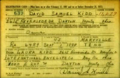 Thumbnail for David Samuel > Kidd, David Samuel (1898)