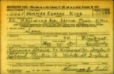 Thumbnail for Herman Edward > Kidd, Herman Edward (1921)