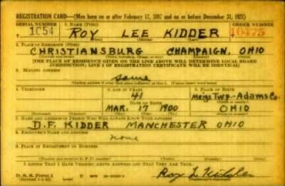 Thumbnail for Roy Lee > Kidder, Roy Lee (1900)