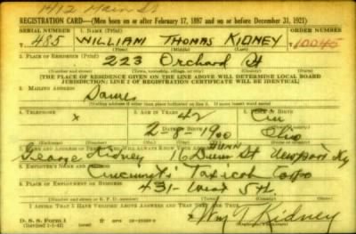 Thumbnail for William Thomas > Kidney, William Thomas (1900)