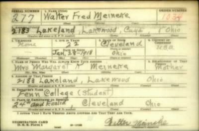 Thumbnail for Walker Fred > Meineke, Walker Fred (1918)