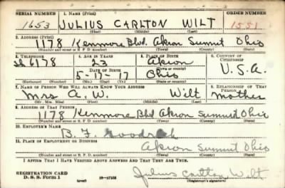 Thumbnail for Julius Carlton > Wilt, Julius Carlton (1917)