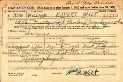 Thumbnail for William Rupert > Wilt, William Rupert (1923)