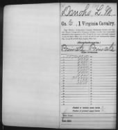US, Civil War Service Records (CMSR) - Confederate - Virginia, 1861-1865 record example