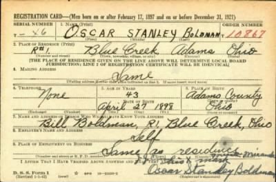 Thumbnail for Oscar Stanley > Boldman, Oscar Stanley (1898)