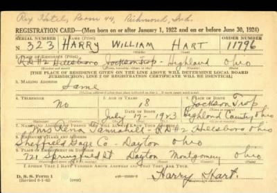 Harry William > Hart, Harry William (1923)