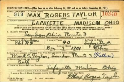 Thumbnail for Max Rogers > Taylor, Max Rogers (1901)