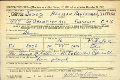 Thumbnail for Jacob Herman > Halterman, Jacob Herman (1901)